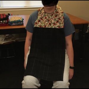 New adult long clothing protector (bib) cardinals